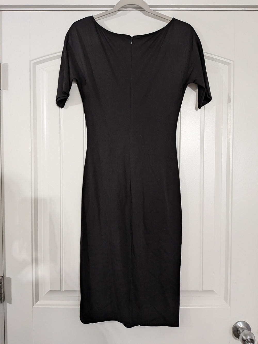 MaxMara Weekend Black Midi Ruched Sheath Dress Closet Staple Office - Picture 2 of 5